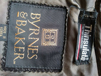 Vintage Womens Leather Lined Coat~ Black~ Size Large~ Byrne's and Baker