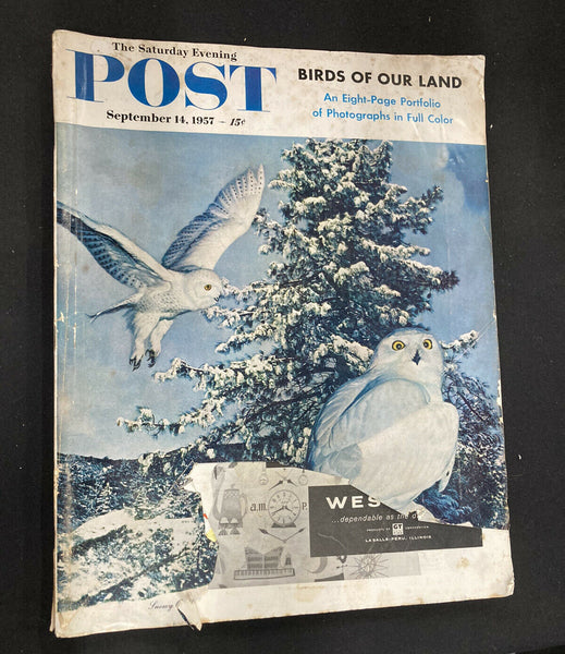 THE SATURDAY EVENING POST MAGAZINE 14 SEPTEMBER 1957 VINTAGE NEWS & ADVERTISING
