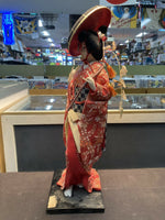 Vintage NISHI Geisha Doll Fujimusume Japanese Kabuki Drama 15" Tall on Base