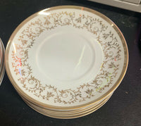 Royalton China Co Translucent Porcelain GOLDEN ELEGANCE Set of 12
