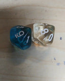 Vintage Dungeons & Dragons Percentiles (10-sided) Mismatched Colors Die LOT OF 5