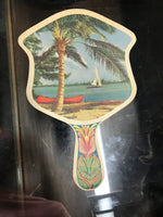 Vintage fan union made in USA Paradise Island Theme Boat Waves