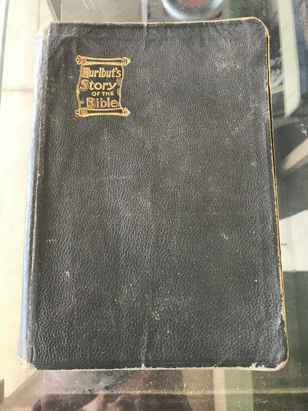 Vintage Hurlbut's Story of the Bible 1932 Leather Bound Illustrated GUC No Writg