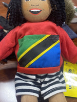UNICEF Kids rag doll MOZA TANZANIA African American Vintage United Nations