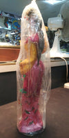 VINTAGE Clean Japanese Geisha Doll Flowers with Pink dress - 15.5 inches tall