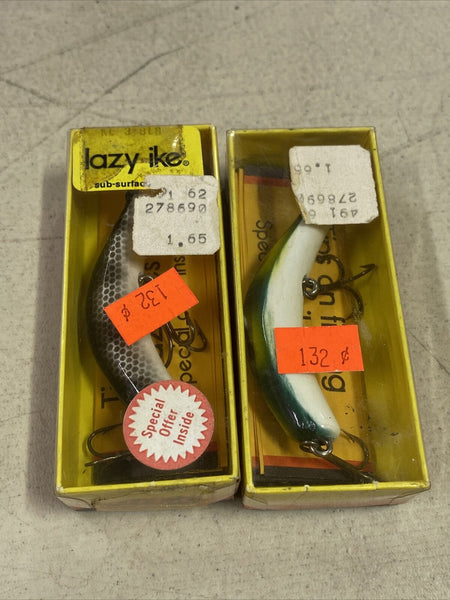 Vintage Lazy Ike Original CrankBait Fishing Lure Box insert