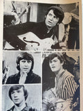 Vtg 1966 1967 raybert MONKEES paper cutout SIGNED by Micky Dolenz