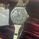 Vtg Bulova Fifth Avenue NY watch & box w Patent
