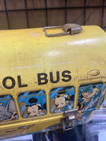 Vintage Walt Disney School Bus Mickey Lunch Box And Thermos Aladdin lunchbox