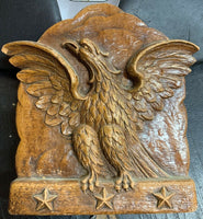 Vintage Syroco Wood Eagle and Stars Bookend Gold Finish