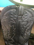 Vintage Cowboy Style Boots Made In USA Vibram Soles Black Size 9D