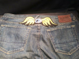 Von Dutch Designer Jeans Winged Eyeball Size 40 "American Made Forever" GREAT