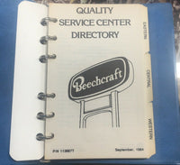 Vtg 1980 Beechcraft Service Center Directory Guide Book 1964 1965 Letters Beech