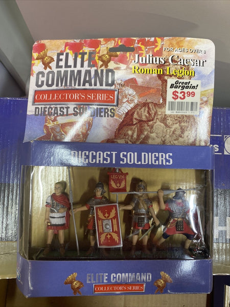 Vtg Blue Box Elite Command Collector's Series-Julius Caesar Roman Legion Diecast