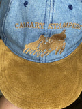 Vintage AJM headwear Denim Strapback Hat CALVARY STAMPEDE (Custom)