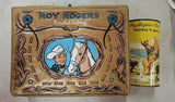 RARE 1950'S ROY ROGERS  VINYL SADDLEBAG LUNCHBOX with THERMOS