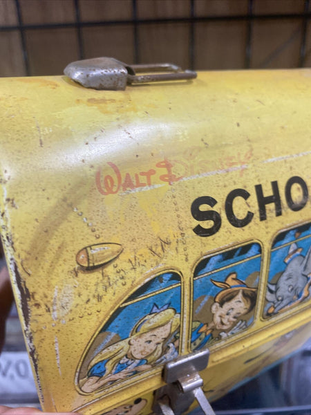 Walt Disney Vintage School Bus Tin Lunchbox with matching Thermos, OP  Estate Auction #4 Packed FULL of Furniture, Cool Vintage Toys and  Electronics, Unique Rugs & Decor, Holiday & MORE
