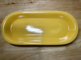 Vintage Fiesta Yellow Gravy Boat Tray Or Butter Dish 10.5”