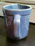 Vintage Blue Stoneware Crock Pitcher 5 1/2" Tall