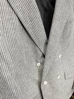 Vintage Mens Dior Monsieur for Robinson's White Black Pinstripe Suit 46R 48R