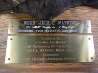 VTG 1974 Austin Prod. Bronze Sculpture Commander Jack L Watkins MGEN USAF VAFB