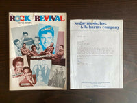 Vtg The Rock Revival Song Book by Vogue Music Hollywood W Promo Letter