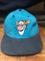 vtg 90s disney store annco tiger hat teal RARE Winnie The Pooh Tiger Strap back
